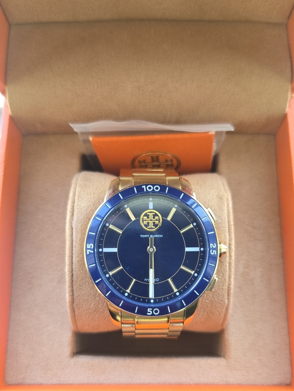 Tory Burch ToryTrack Collins Hybrid Smartwatch - Blue Dial/Gold-tone